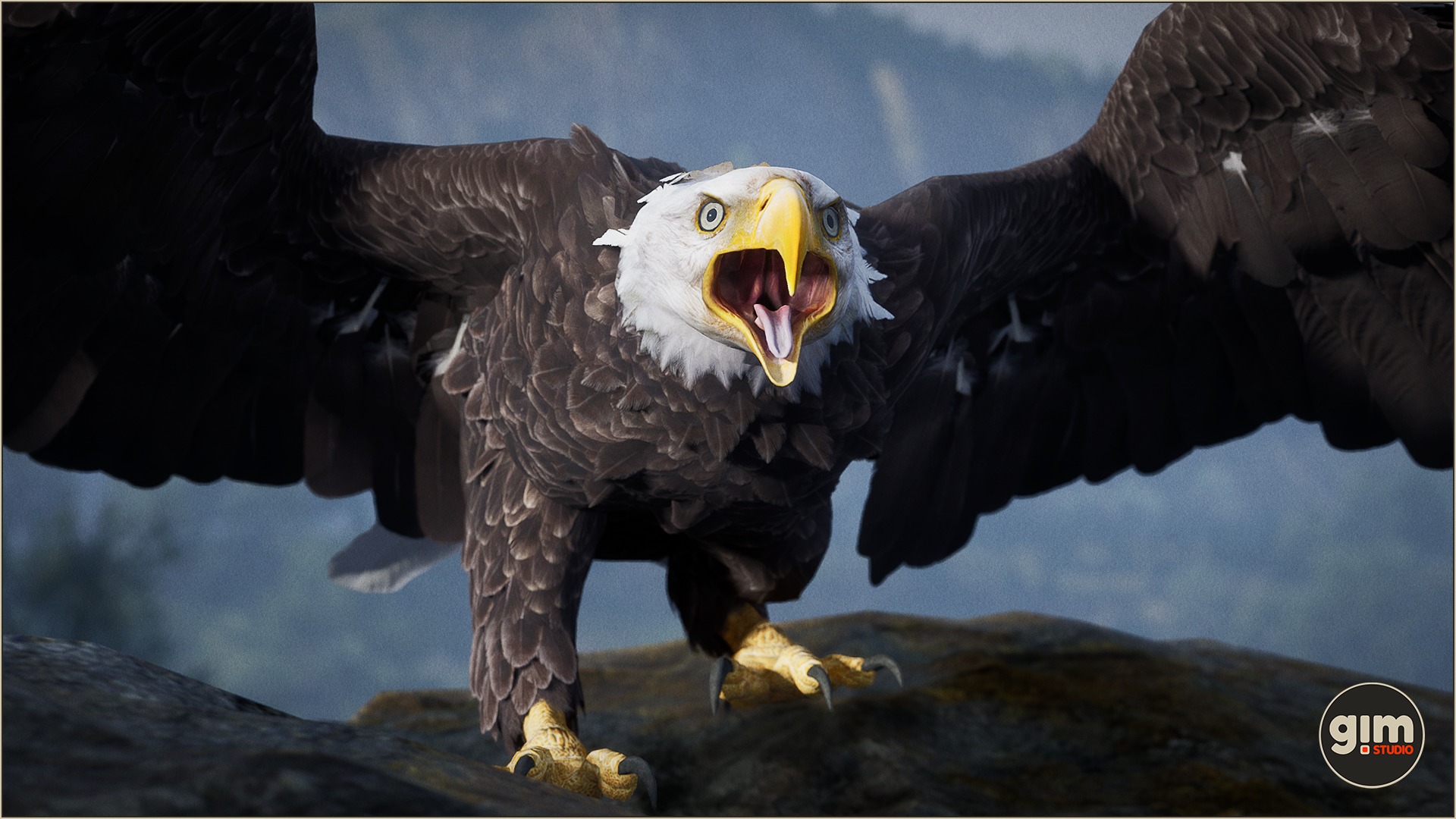 Golden Eagle looking dangerously