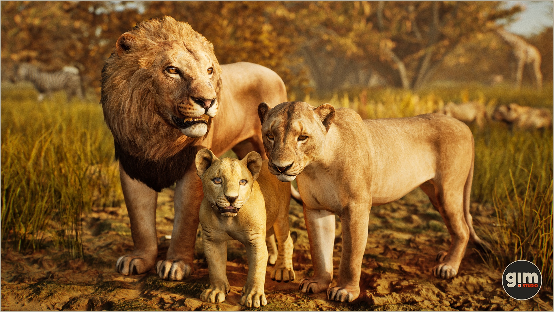 Beautiful lion family.